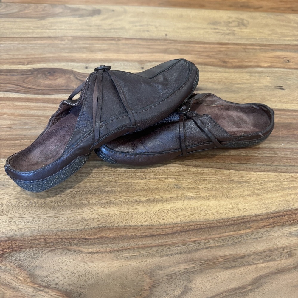 VTG!‎ Clarks Active Air Brown Leather Mules Clog Shoe Women 8M Wide Slip On - Picture 9 of 13